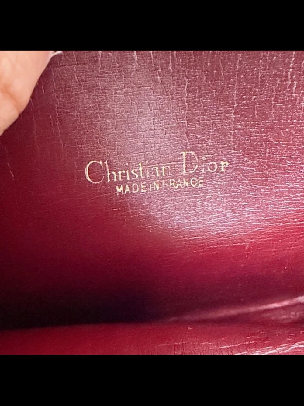 Dior Red-Brown Oblique Canvas Chain Shoulder Bag